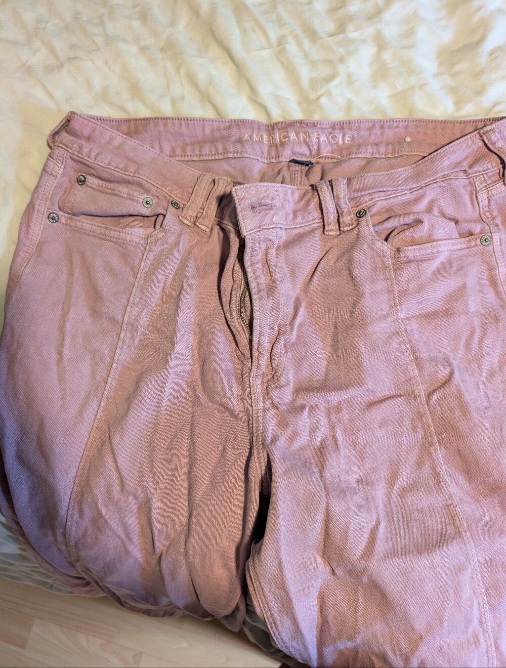 American Eagle Mauve Pink High-Rise Jeans